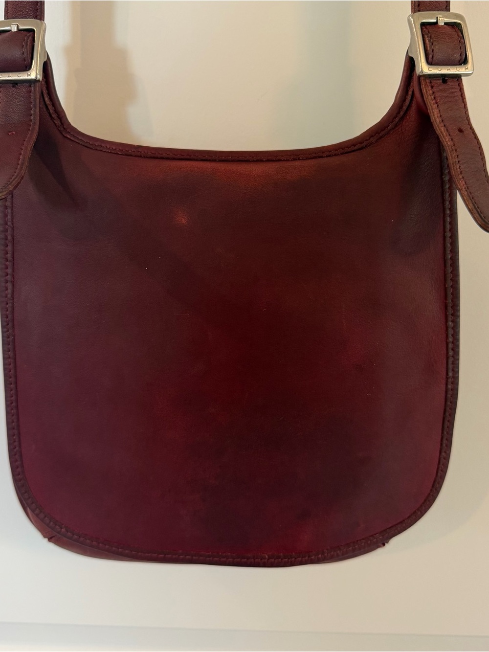 Coach Small Hippie Flap Bag 9135 Vintage Red/Burgundy Project Bag